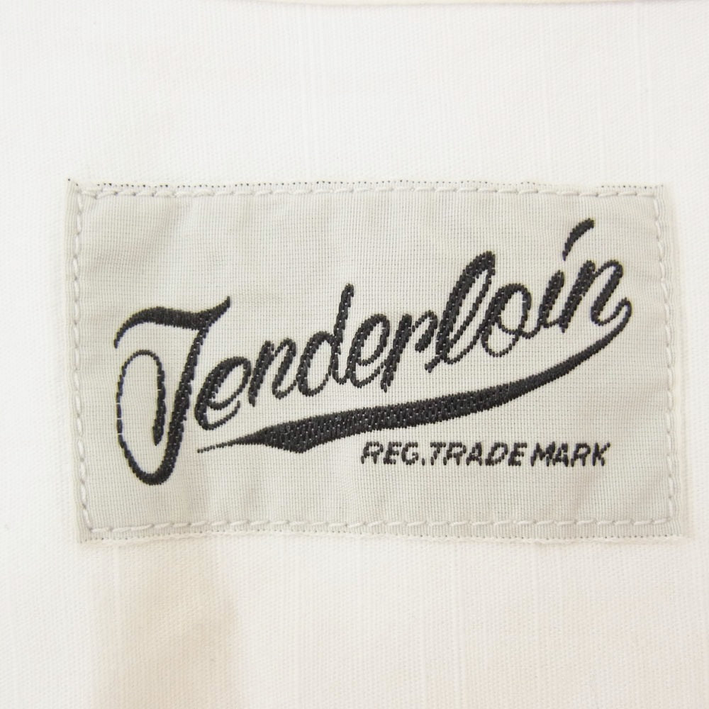 TENDERLOIN テンダーロイン SLUB EMBROIDERY SHT S/S 半袖 オープンカラー レース シャツ ホワイト系 L【中古】