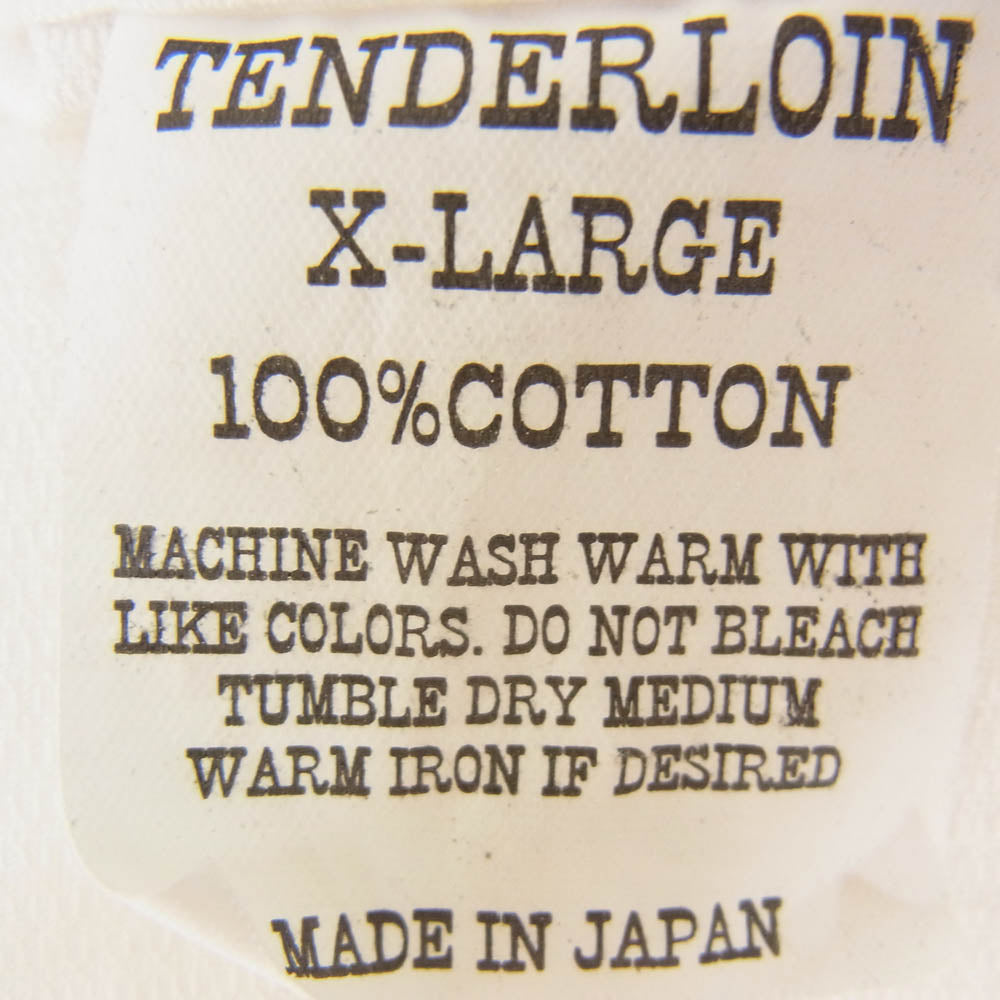 TENDERLOIN テンダーロイン T-WESTERN オープンカラー ウエスタン ピケ 長袖 ワーク シャツ ホワイト系 XL【中古】
