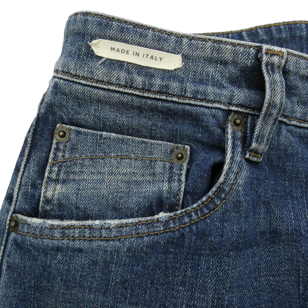 Y-YPU004-70006A-PE20 イタリア製 ROBUSTO ロブスト ヴィンテージ ウォッシュ加工 テーパード デニム パンツ インディゴブルー系 31【中古】