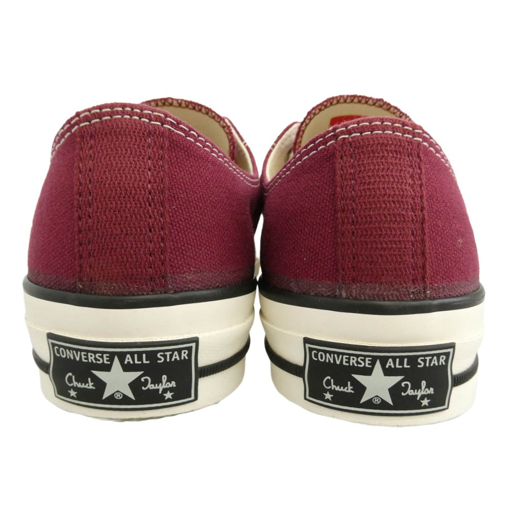 CONVERSE コンバース 1AD811 ADDICT アディクト CHUCK TAYLOR CANVAS OX チャックテイラー キャンバス オックス ローカット スニーカー エンジ系 ホワイト系 26.5cm【美品】【中古】