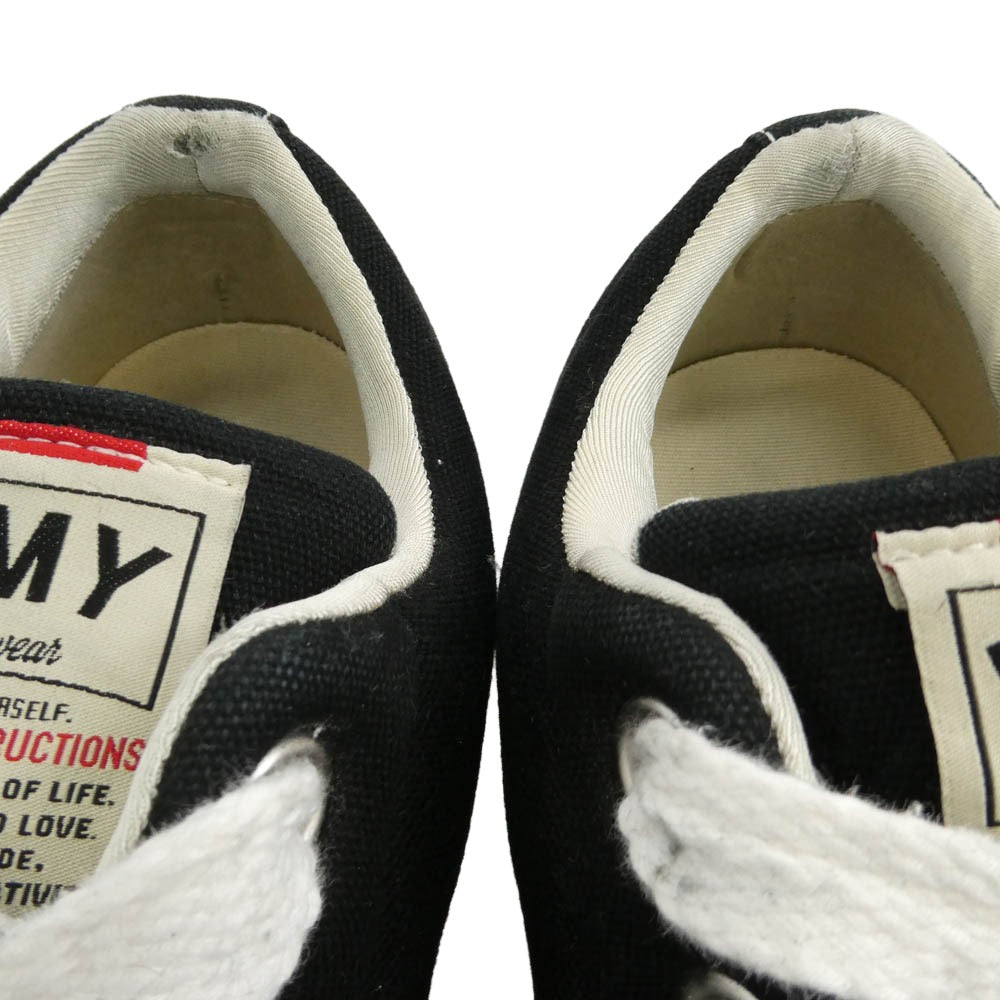 Maison MIHARA YASUHIRO メゾンミハラヤスヒロ 25SS A14FW723 PETERSON23 OG Sole Padded Canvas Low-top Sneaker ピーターソン ソール パデッド キャンバス ロートップ スニーカー ブラック系【中古】