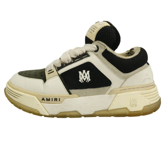 AMIRI アミリ AMFOSR1097-087 MA-1 SNEAKERS ハウス ロゴ ダブルシューレース スニーカー ホワイト系 ブラック系 42【中古】