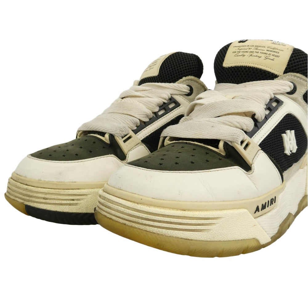 AMIRI アミリ AMFOSR1097-087 MA-1 SNEAKERS ハウス ロゴ ダブルシューレース スニーカー ホワイト系 ブラック系 42【中古】