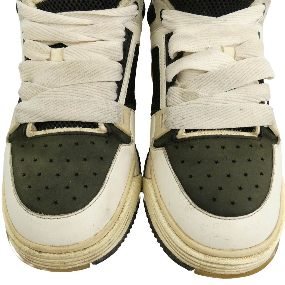 AMIRI アミリ AMFOSR1097-087 MA-1 SNEAKERS ハウス ロゴ ダブルシューレース スニーカー ホワイト系 ブラック系 42【中古】