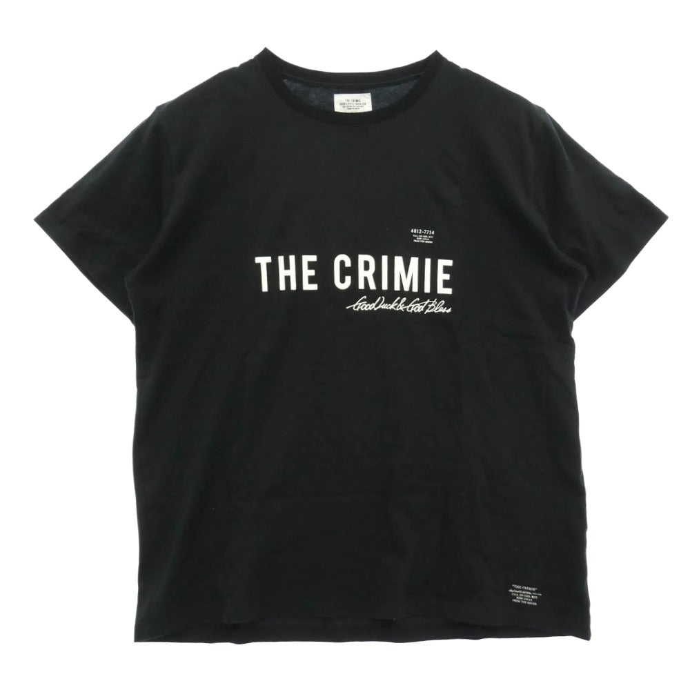 CRIMIE クライミー CR1-02A1-CS17 フロント ロゴ プリント 半袖 Tシャツ カットソー ブラック系 XXL【中古】