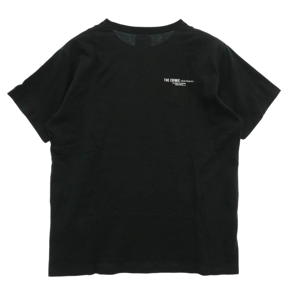 CRIMIE クライミー CR1-02A1-CS17 フロント ロゴ プリント 半袖 Tシャツ カットソー ブラック系 XXL【中古】