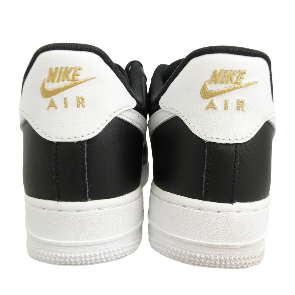 NIKE ナイキ CZ0270-001 Women's Air Force 1 Low 07 Essential Gold Mini Swoosh ウィメンズ エアフォース1 ロー 07 エッセンシャル ローカット スニーカー ブラック系 27cm【中古】