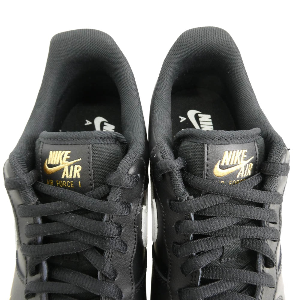 NIKE ナイキ CZ0270-001 Women's Air Force 1 Low 07 Essential Gold Mini Swoosh ウィメンズ エアフォース1 ロー 07 エッセンシャル ローカット スニーカー ブラック系 27cm【中古】