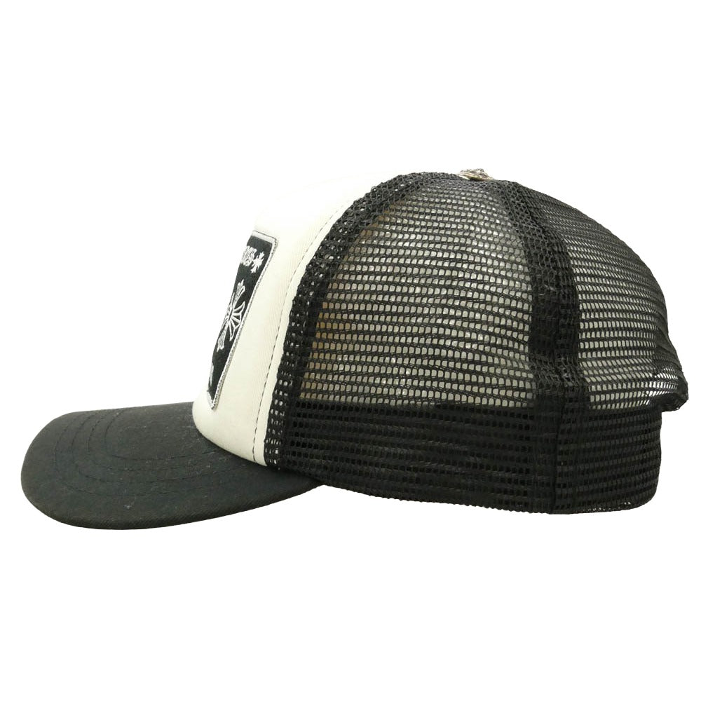 CHROME HEARTS クロムハーツ（原本無） TRUCKER CAP トラッカーキャップ CHパッチ クロスボール付 帽子 ブラック系 53-60【中古】