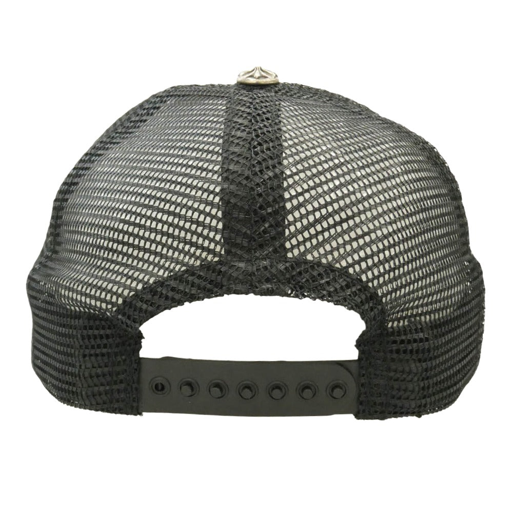 CHROME HEARTS クロムハーツ（原本無） TRUCKER CAP トラッカーキャップ CHパッチ クロスボール付 帽子 ブラック系 53-60【中古】