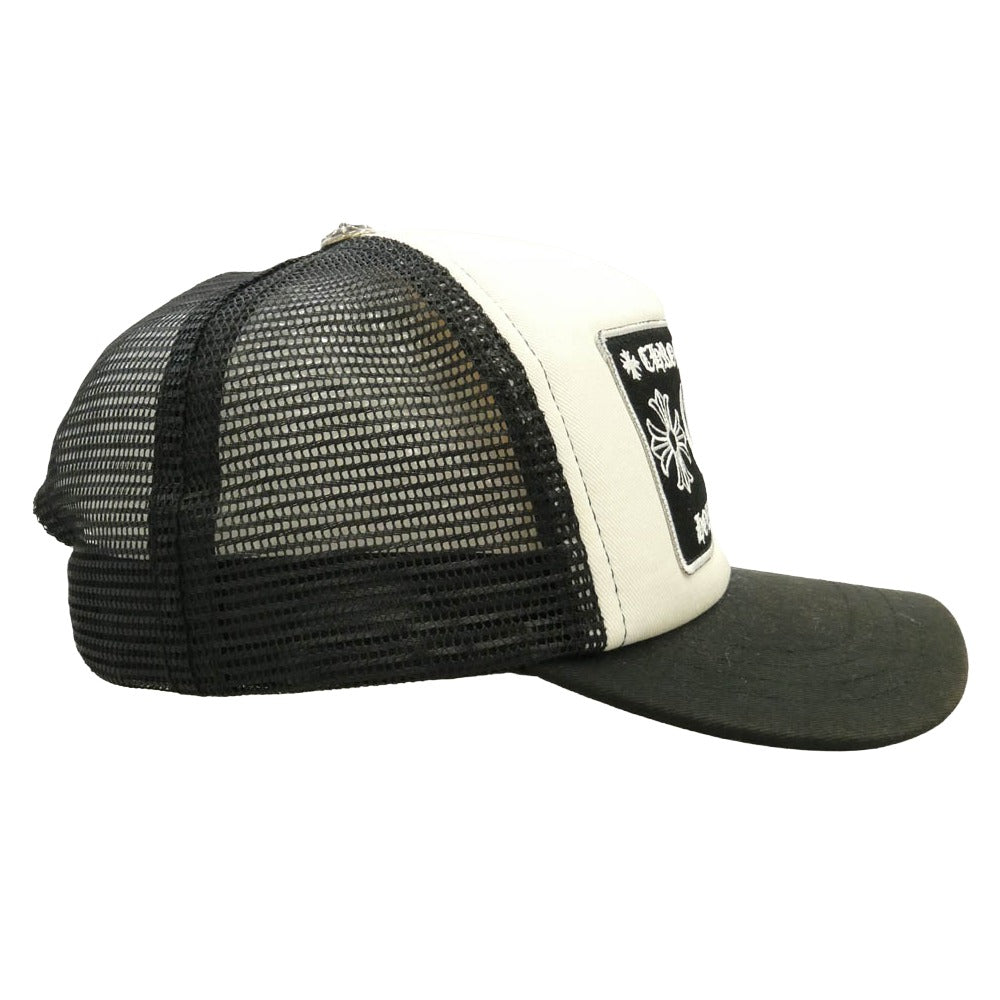 CHROME HEARTS クロムハーツ（原本無） TRUCKER CAP トラッカーキャップ CHパッチ クロスボール付 帽子 ブラック系 53-60【中古】