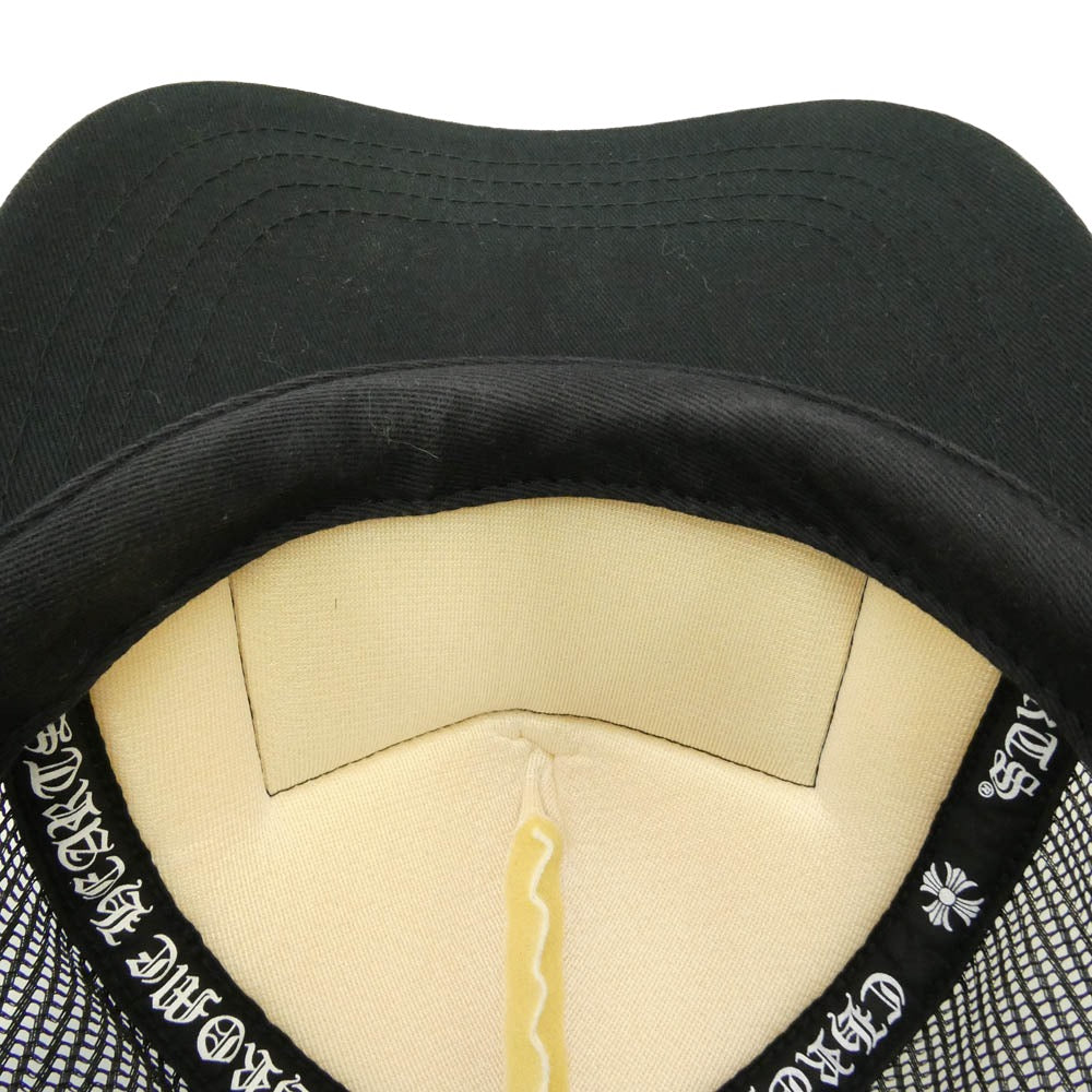 CHROME HEARTS クロムハーツ（原本無） TRUCKER CAP トラッカーキャップ CHパッチ クロスボール付 帽子 ブラック系 53-60【中古】