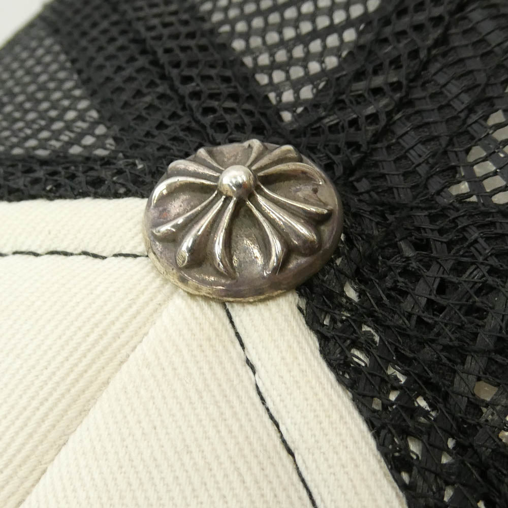 CHROME HEARTS クロムハーツ（原本無） TRUCKER CAP トラッカーキャップ CHパッチ クロスボール付 帽子 ブラック系 53-60【中古】