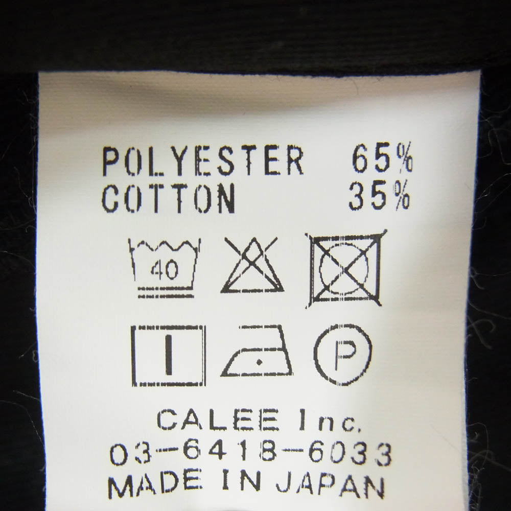 CALEE キャリー 03-6418-6033 T/C TWILL CHINO TROUSERS ストレート チノ トラウザー パンツ ブラック系 XL【中古】