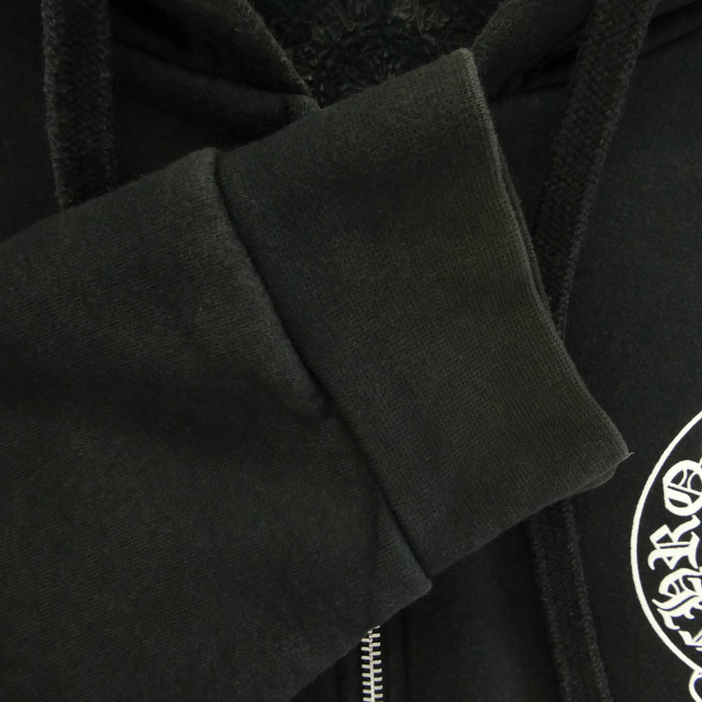 CHROME HEARTS クロムハーツ（原本無） SWTSHRT HD ZIP OSAKA 大阪限定 ホースシュープリント ダガー ジップ パーカー フーディー ブラック系 L【中古】