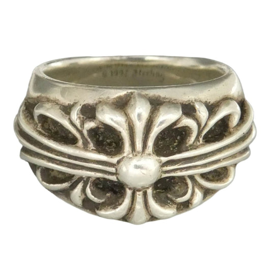 CHROME HEARTS クロムハーツ（原本有） FLRL CRS フローラルクロス リング シルバー系 15号【中古】