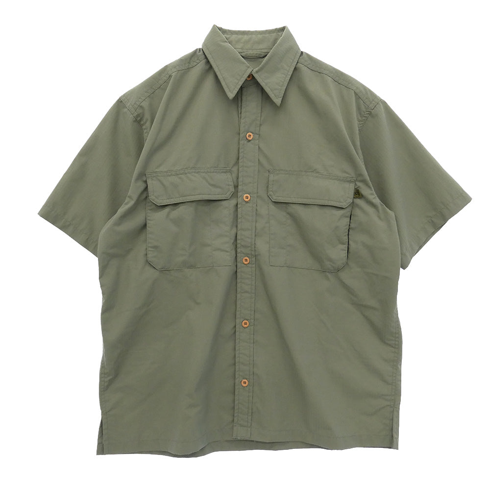 STUSSY ステューシー 90s OLD 20th INTL SURPLUS オールド サープラス 半袖 シャツ カーキ系 S【中古】