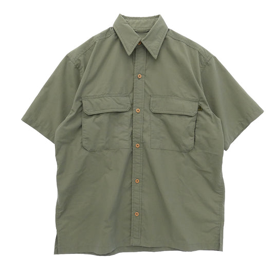 STUSSY ステューシー 90s OLD 20th INTL SURPLUS オールド サープラス 半袖 シャツ カーキ系 S【中古】