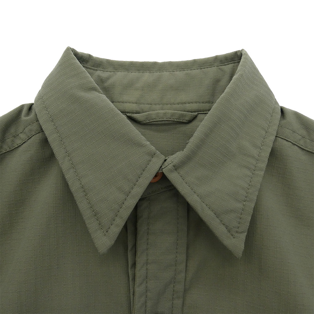 STUSSY ステューシー 90s OLD 20th INTL SURPLUS オールド サープラス 半袖 シャツ カーキ系 S【中古】