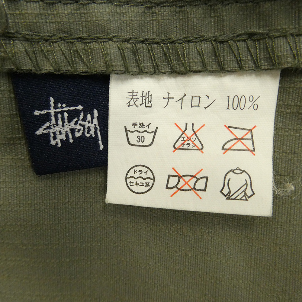 STUSSY ステューシー 90s OLD 20th INTL SURPLUS オールド サープラス 半袖 シャツ カーキ系 S【中古】
