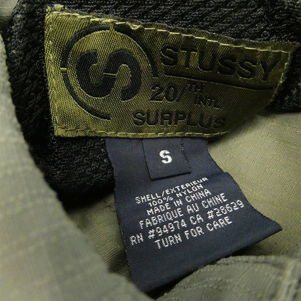 STUSSY ステューシー 90s OLD 20th INTL SURPLUS オールド サープラス 半袖 シャツ カーキ系 S【中古】