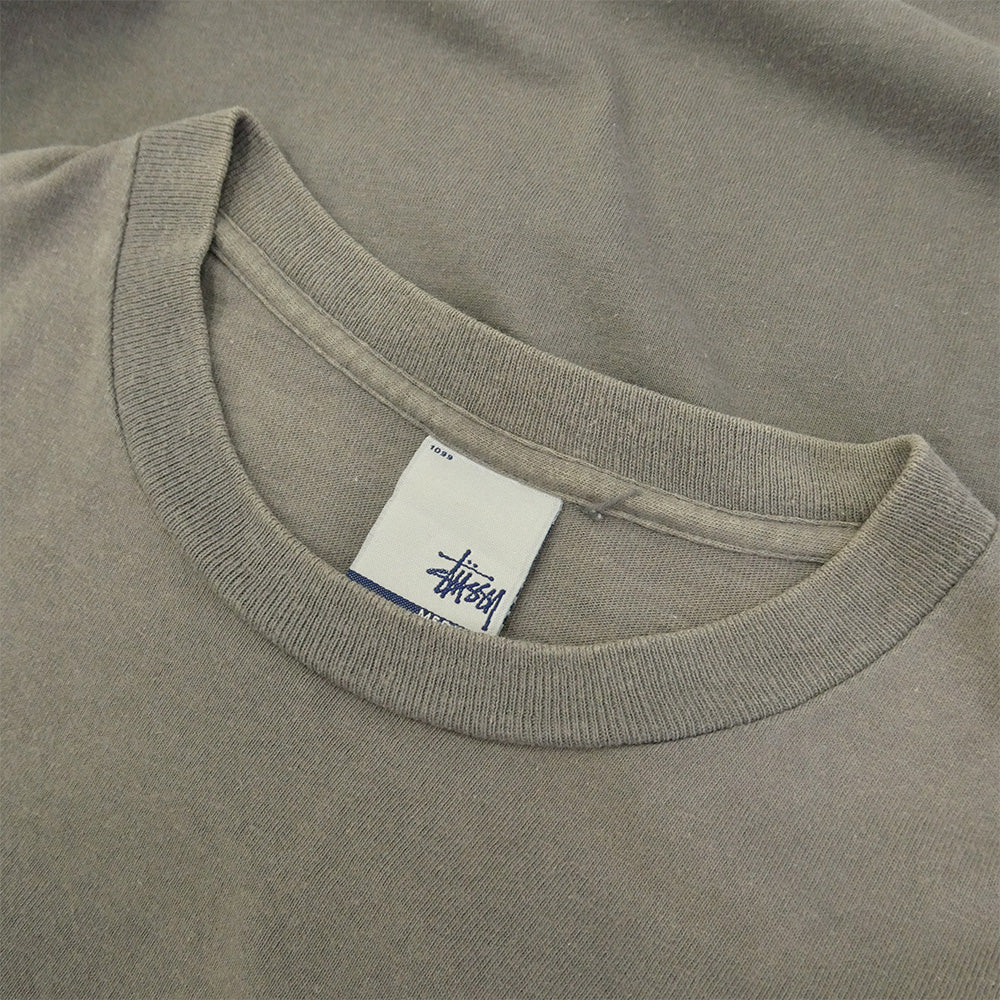 STUSSY ステューシー WTAPS ダブルタップス 90s USA製 銀タグ OLD オールド Drip Technique Tee グラフィック Tシャツ グレー系 M【中古】