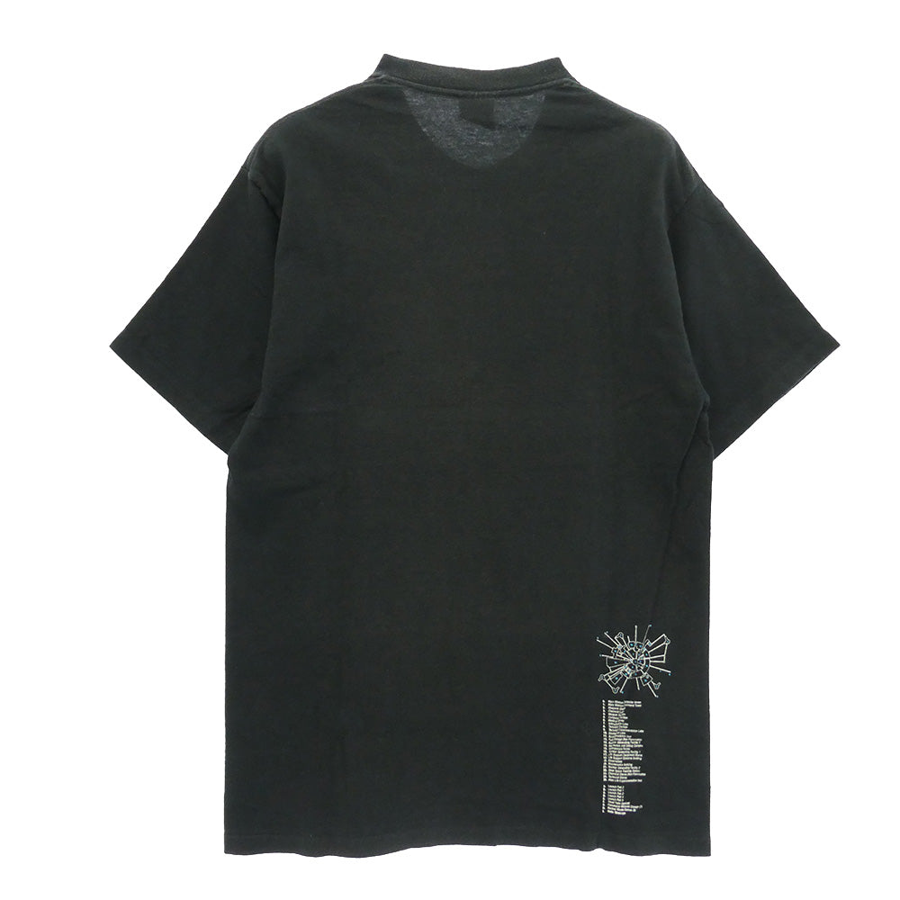 STUSSY ステューシー 90s 紺タグ OLD オールド moonbase tee グラフィック Tシャツ ブラック系 M【中古】