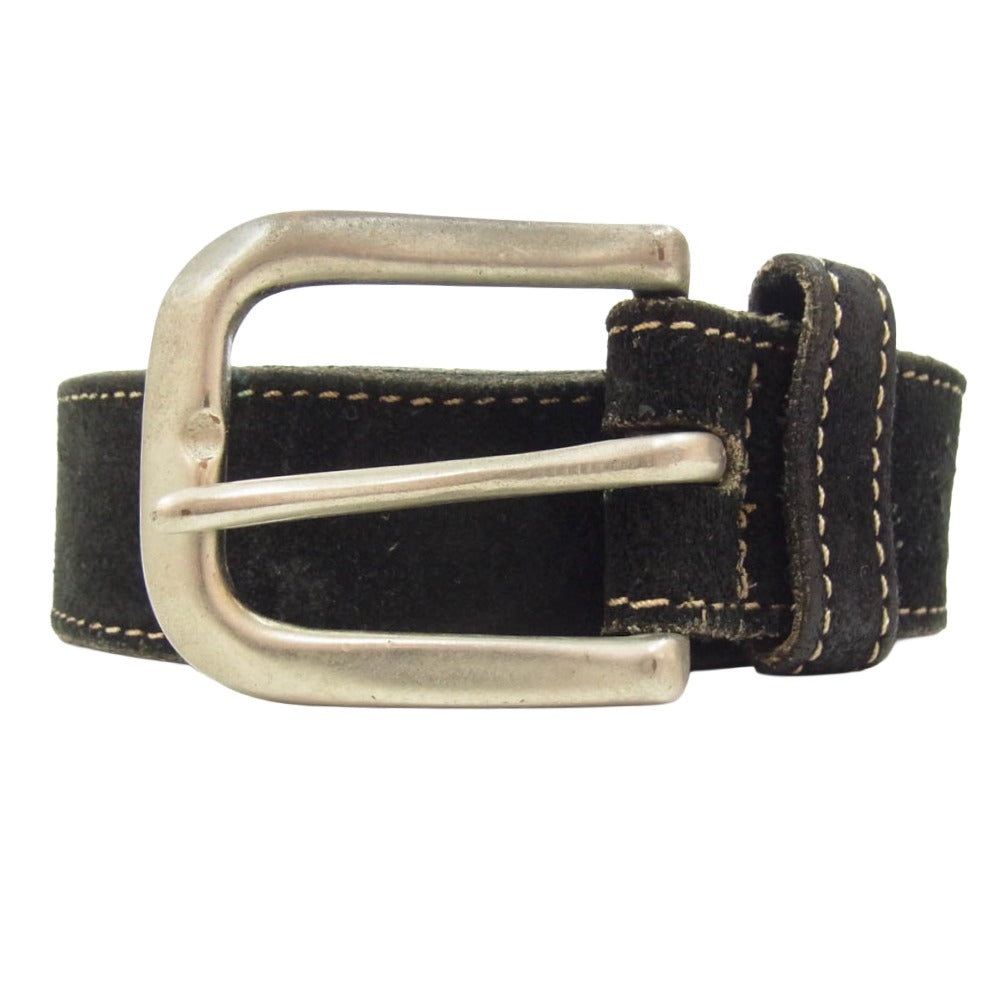 STUSSY ステューシー 90s 00s OLD SUEDE BELT オールド スエード ベルト ブラック系【中古】