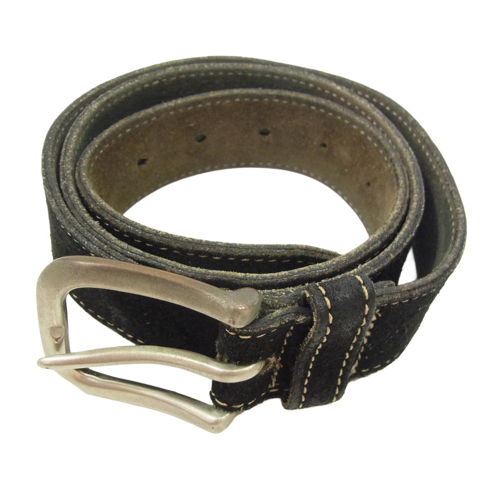 STUSSY ステューシー 90s 00s OLD SUEDE BELT オールド スエード ベルト ブラック系【中古】
