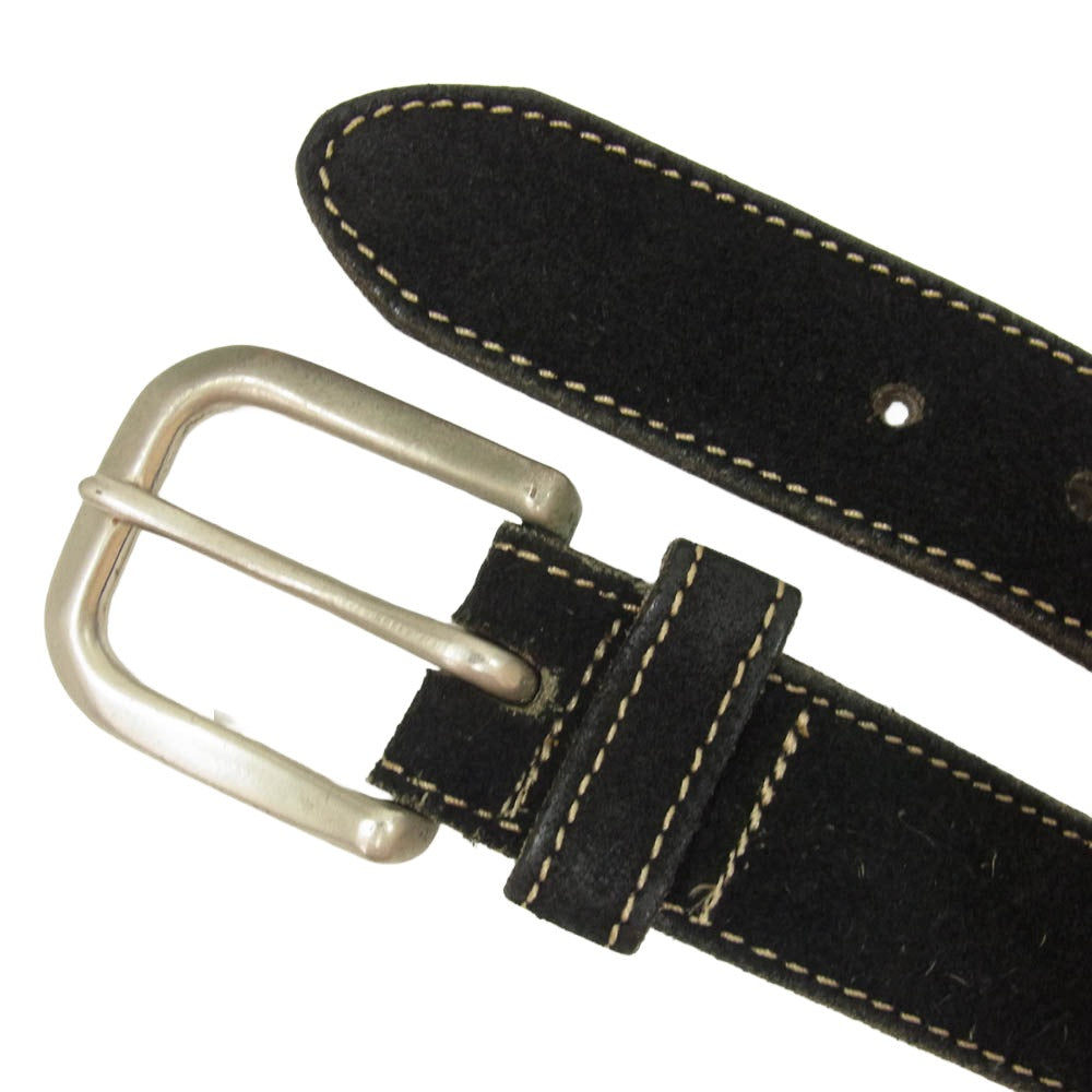 STUSSY ステューシー 90s 00s OLD SUEDE BELT オールド スエード ベルト ブラック系【中古】