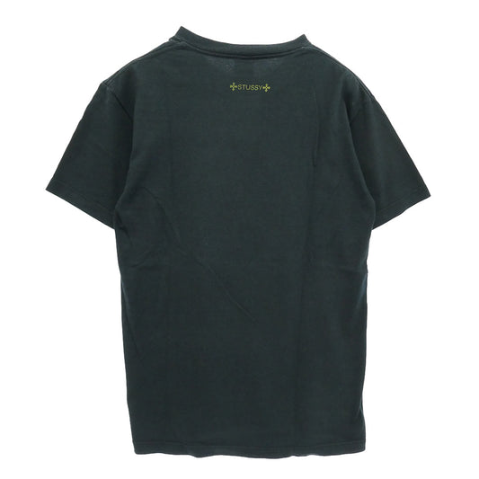 STUSSY ステューシー 90s USA製 紺タグ OLD オールド MONOGRAM SKATE MAN TEE グラフィック Tシャツ ネイビー系 S【中古】
