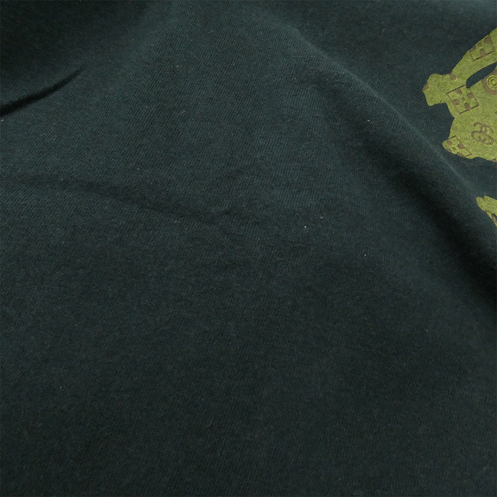 STUSSY ステューシー 90s USA製 紺タグ OLD オールド MONOGRAM SKATE MAN TEE グラフィック Tシャツ ネイビー系 S【中古】