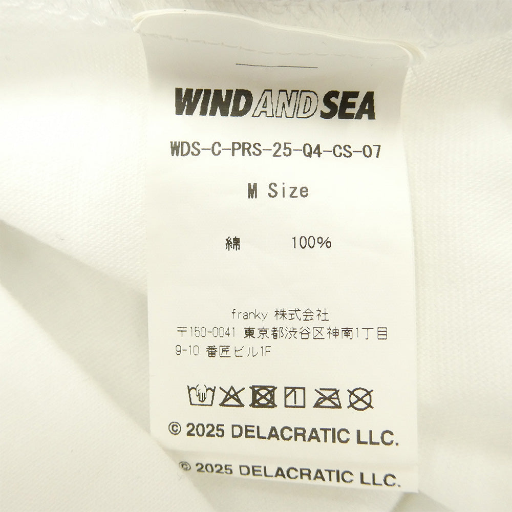 WIND AND SEA ウィンダンシー WDS-C-PRS-25-Q4-CS-07 × PARAPPA x DE LA SOUL パラッパラッパー デラソウル フロント フォトプリント Tシャツ 半袖カットソー ホワイト系 M【中古】