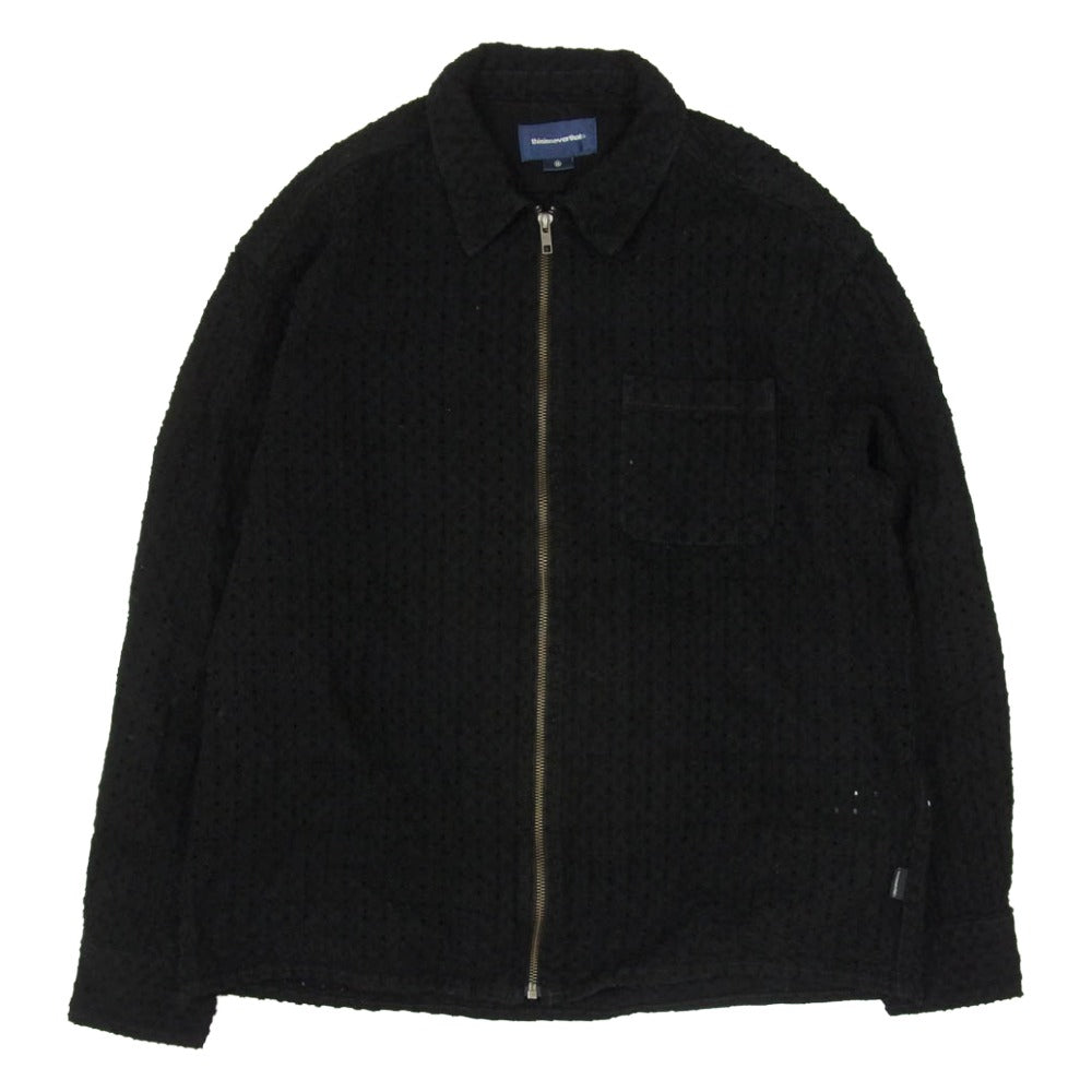 ディスイズネバーザット TN243DSHTL02 Damaged Denim Shirt Jacket ダメージ加工 デニム ジップアップジャケット ブラック系 M【中古】