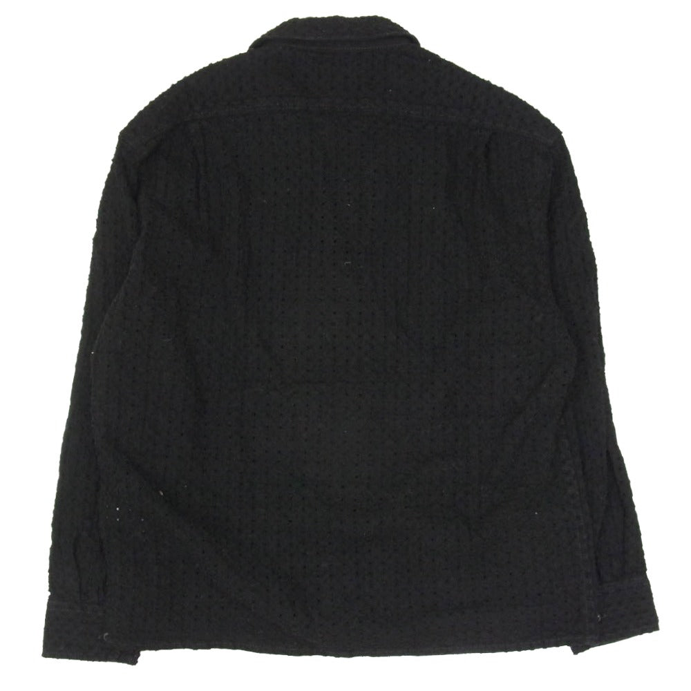 ディスイズネバーザット TN243DSHTL02 Damaged Denim Shirt Jacket ダメージ加工 デニム ジップアップジャケット ブラック系 M【中古】