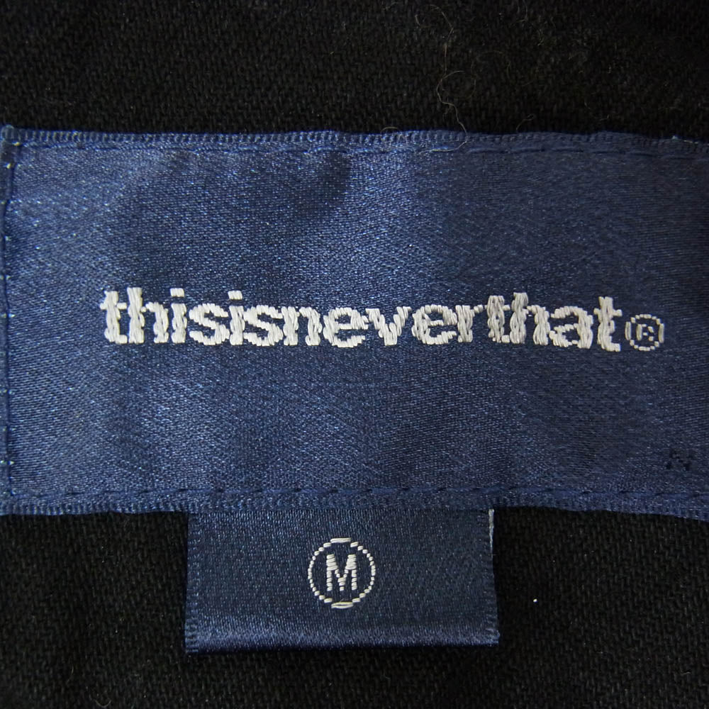 ディスイズネバーザット TN243DSHTL02 Damaged Denim Shirt Jacket ダメージ加工 デニム ジップアップジャケット ブラック系 M【中古】