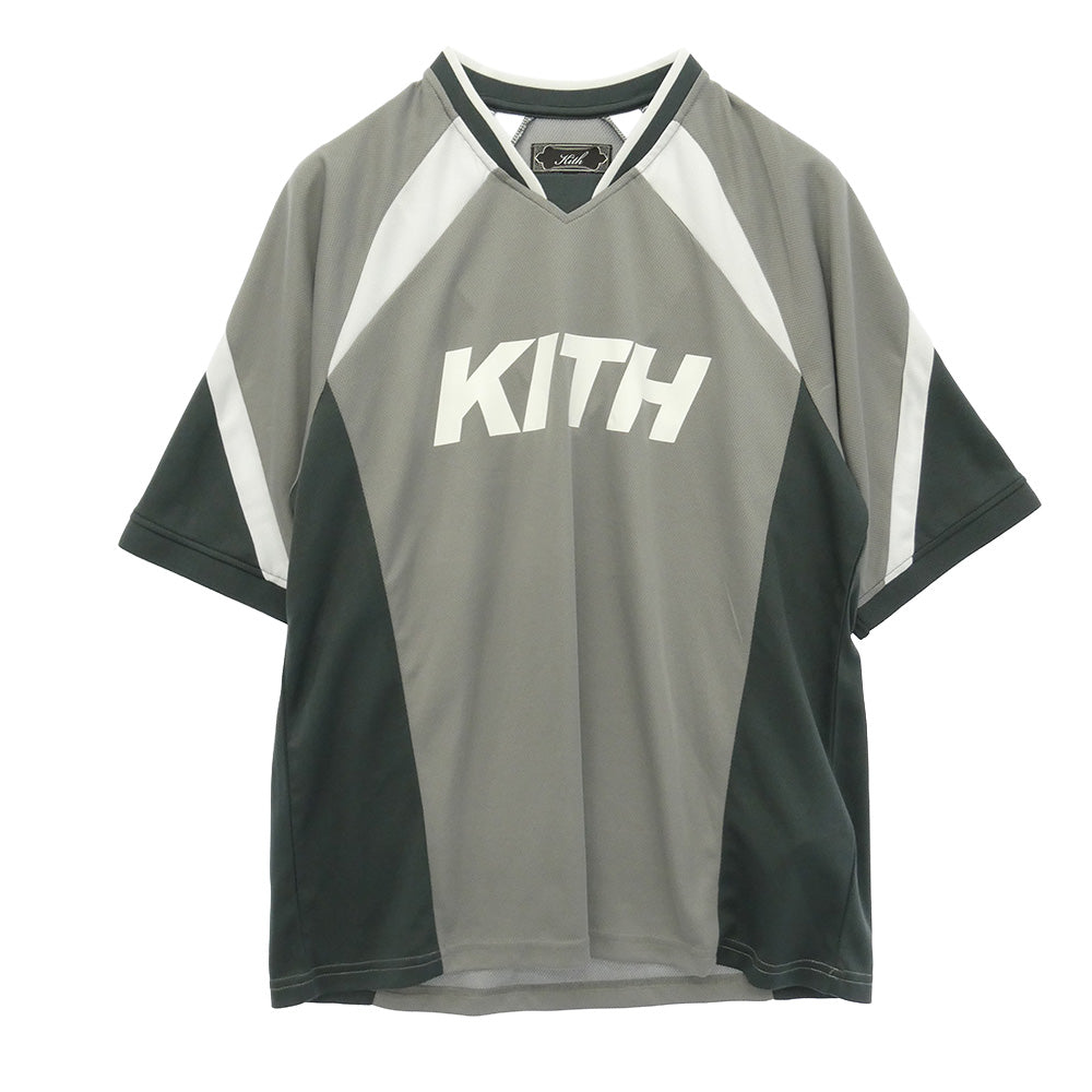KITH キス 26SS 26-073-060-0002-2-0 Otto Mesh Chase II Jersey オットー メッシュ チェイス ツー ジャージ Tシャツ 半袖カットソー グレー系 S【中古】