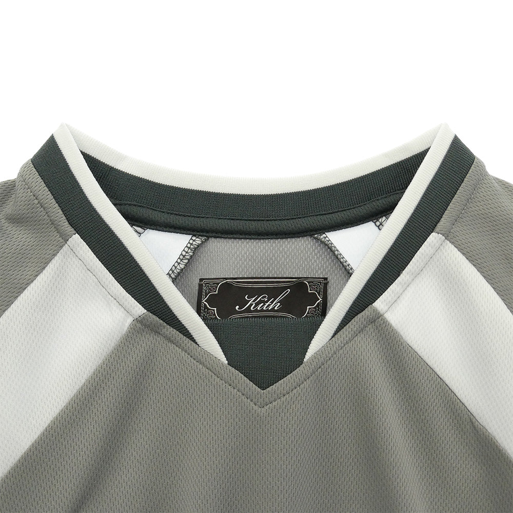 KITH キス 26SS 26-073-060-0002-2-0 Otto Mesh Chase II Jersey オットー メッシュ チェイス ツー ジャージ Tシャツ 半袖カットソー グレー系 S【中古】
