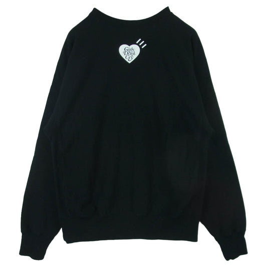 HUMAN MADE ヒューマンメイド Girls Don't Cry ガールズドントクライ 23SS CREW NECK SWEATSHIRT クルーネック スウェットシャツ トレーナー ブラック系 L【中古】