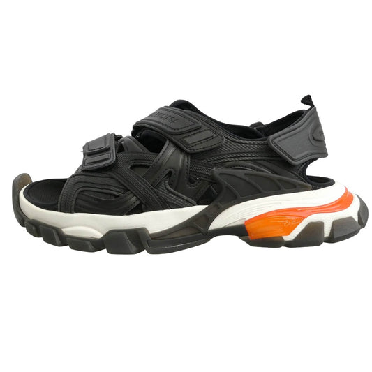 BALENCIAGA バレンシアガ 655954 TRACK SLIDE トラック スライド サンダル ブラック系 27.5【美品】【中古】