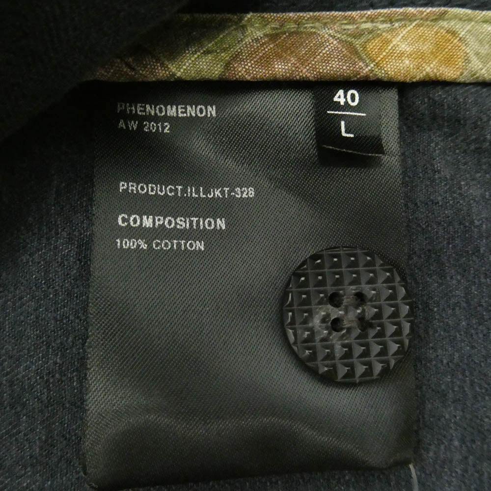 PHENOMENON フェノメノン ILLJKT-328 Herringbone Coat JKT ヘリンボーンツイル コート ジャケット ネイビー系 L【中古】