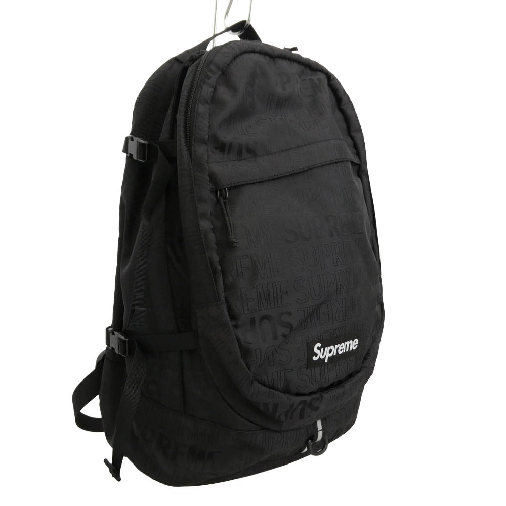 Supreme シュプリーム 19SS SUP-SS19-17 Backpack Black 総柄 ボックス
