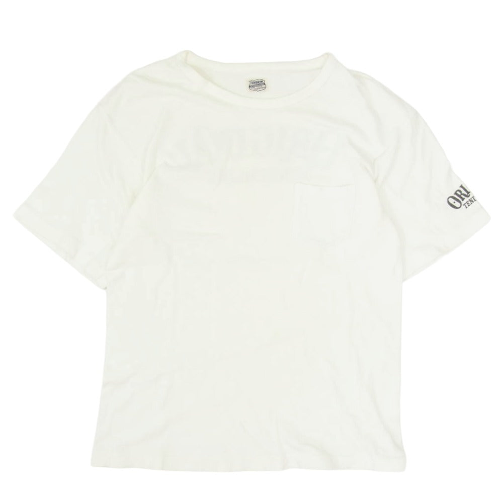 TENDERLOIN テンダーロイン バックプリント ポケット Tシャツ ショートスリーブ 半袖 カットソー オフホワイト系 S【中古】