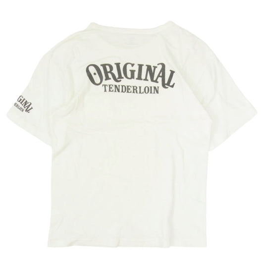 TENDERLOIN テンダーロイン バックプリント ポケット Tシャツ ショートスリーブ 半袖 カットソー オフホワイト系 S【中古】