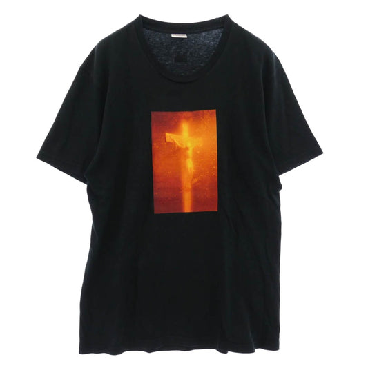 Supreme シュプリーム 17AW × Andres Serrano アンドレスセラーノ Piss Christ Tee キリスト プリント Tシャツ 半袖 カットソー ブラック系 M【中古】