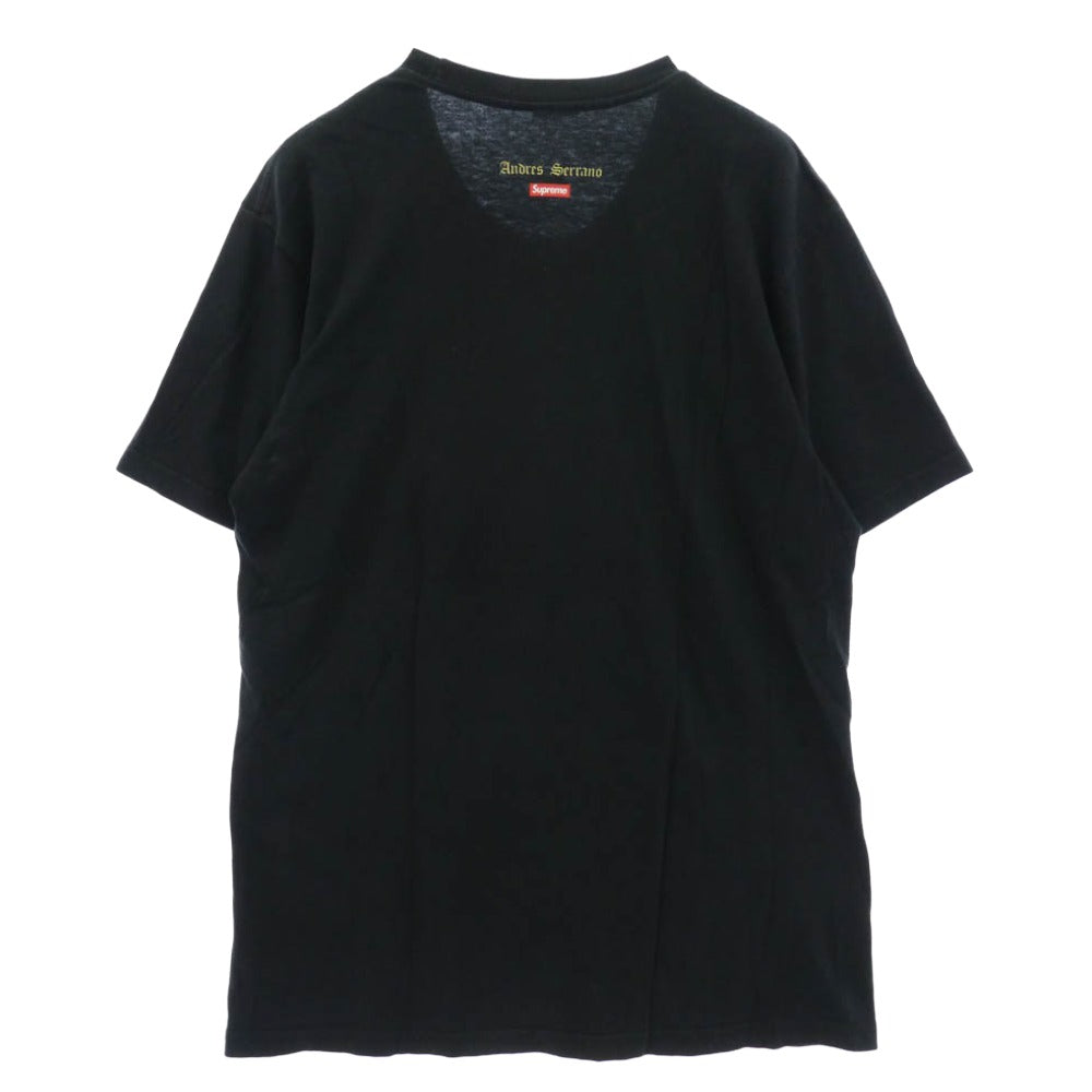 Supreme シュプリーム 17AW × Andres Serrano アンドレスセラーノ Piss Christ Tee キリスト プリント Tシャツ 半袖 カットソー ブラック系 M【中古】