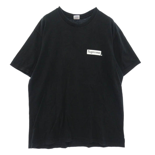 Supreme シュプリーム 21SS Spiral Tee スパイラル ロゴプリント Tシャツ 半袖 カットソー ブラック系 L【中古】