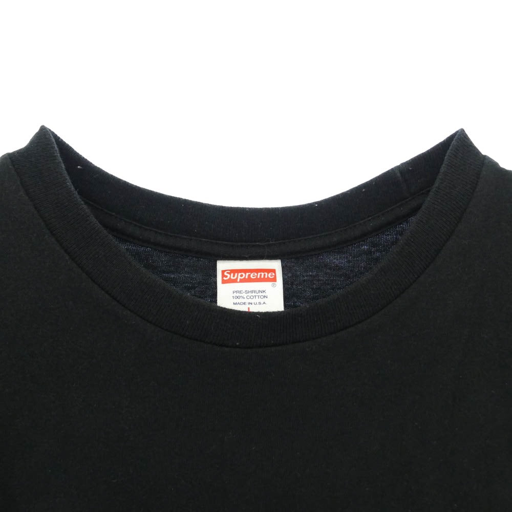 Supreme シュプリーム 21SS Spiral Tee スパイラル ロゴプリント Tシャツ 半袖 カットソー ブラック系 L【中古】