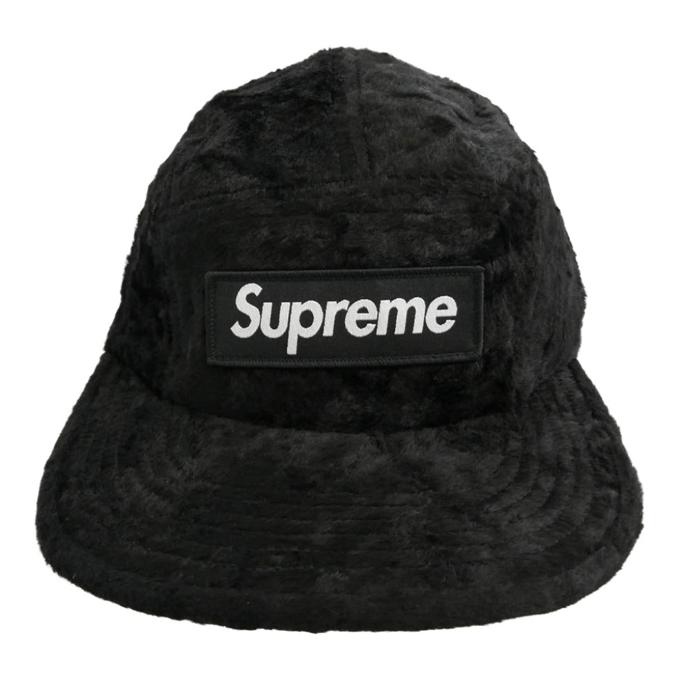 Supreme シュプリーム GOODENOUGH グッドイナフ 25SS × GOODENOUGH グッドイナフ Crushed Rayon Camp Cap クラッシュ レーヨン キャンプ キャップ ブラック系 58cm【中古】