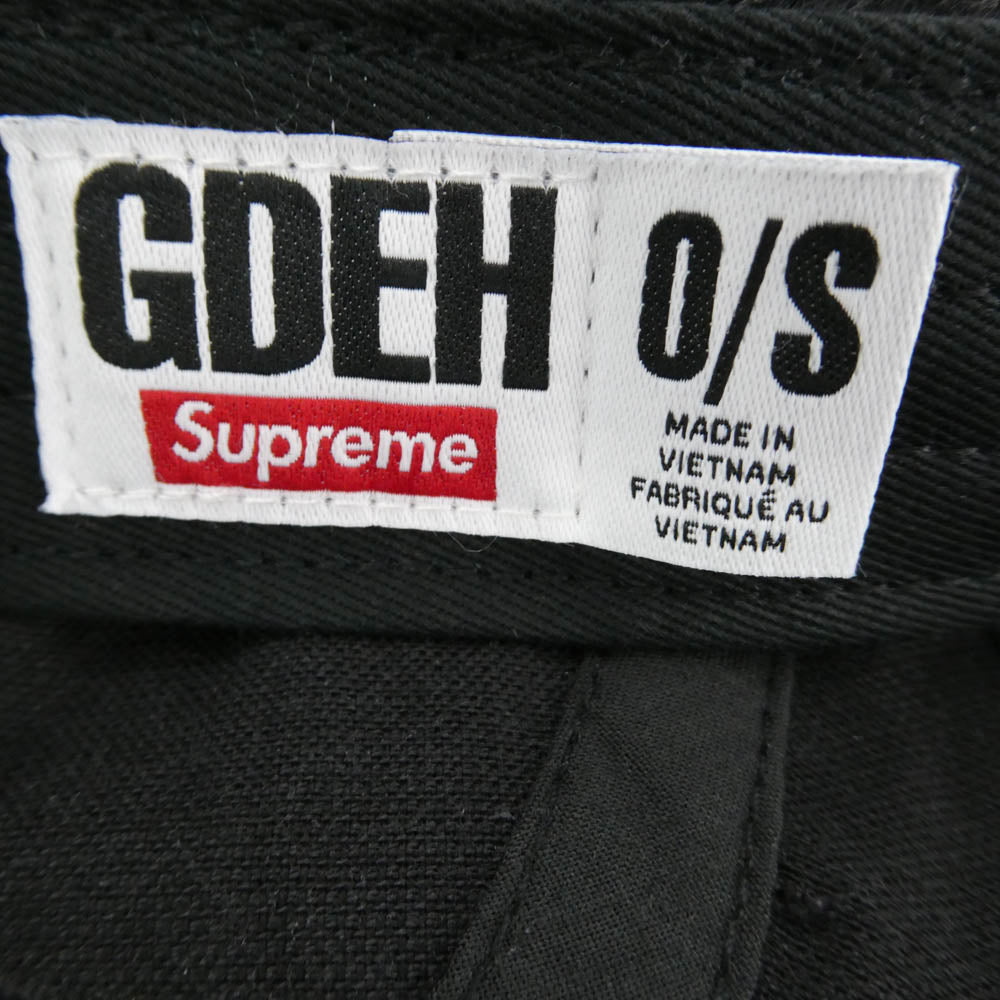 Supreme シュプリーム GOODENOUGH グッドイナフ 25SS × GOODENOUGH グッドイナフ Crushed Rayon Camp Cap クラッシュ レーヨン キャンプ キャップ ブラック系 58cm【中古】